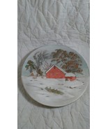 (OF) VINTAGE Byron Molds 1972 Hand Painted Wall Plate/Plaque &quot;WINTER&quot;; 13&quot; - $39.60
