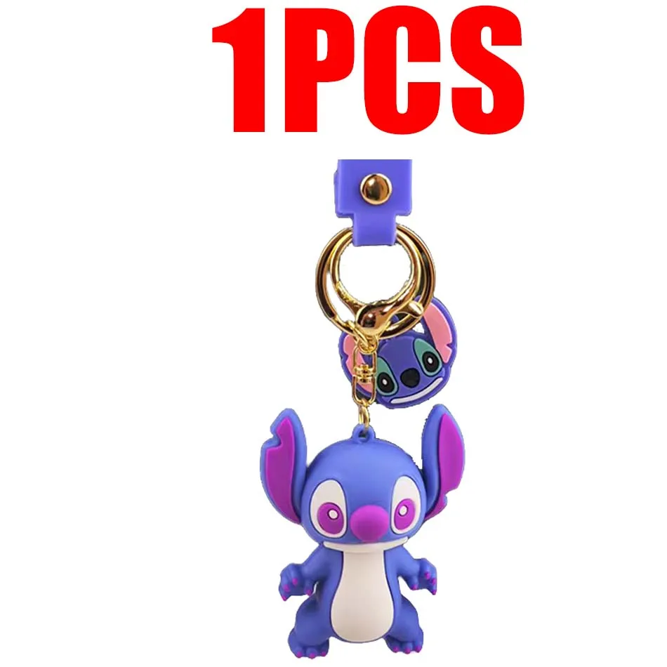 New Anime Disney Keychain Cartoon Lilo Stitch Cute Doll PVC Model -D 1pcs - $3.20