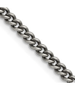 Chisel Stainless Steel Antiqued 4mm 24 inch Round Curb Chain SRN1007 - $651.56 MXN