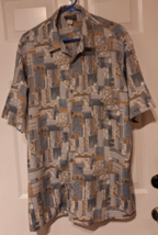 Vintage Triumph Of California Button Up Shirt Mens XL Geometric Disco 19... - $20.37