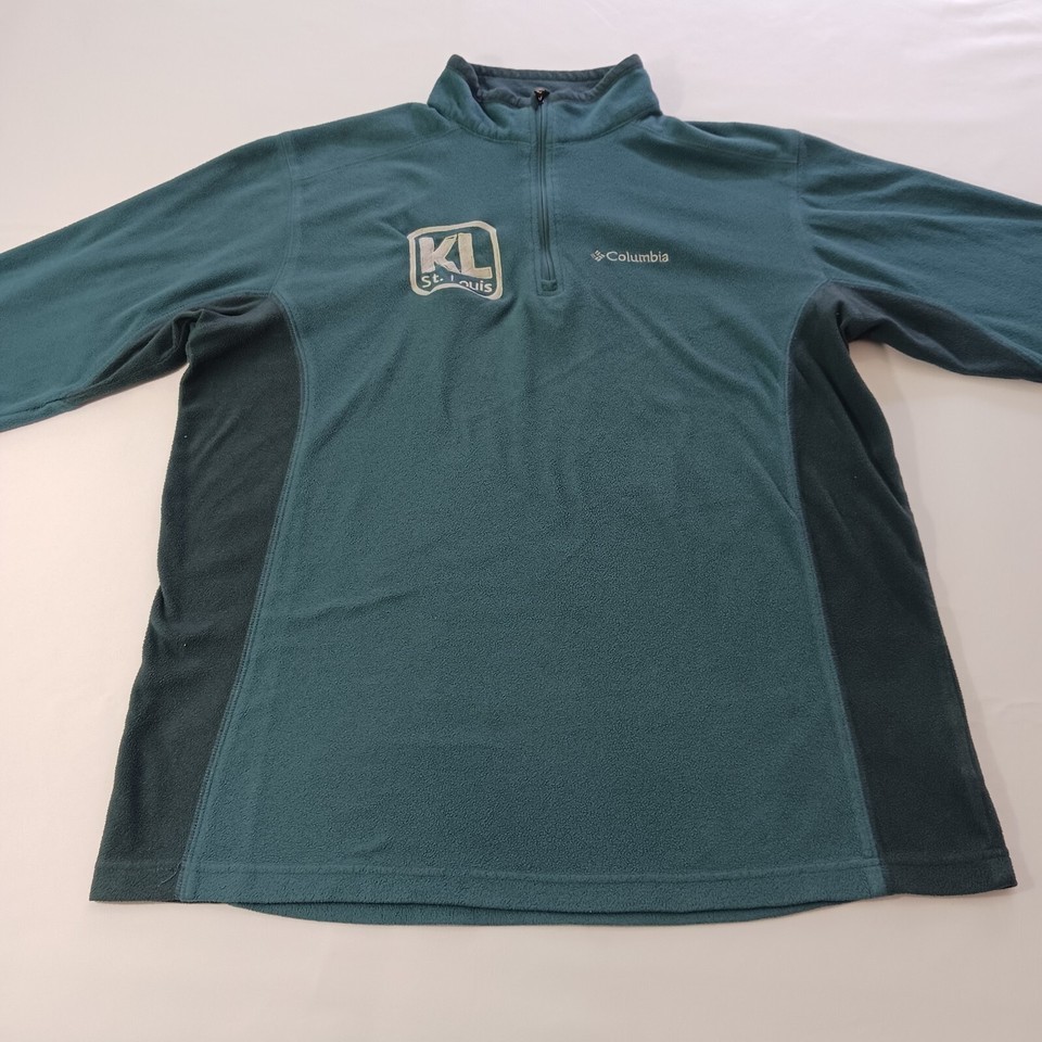 Columbia XM6279 KL ST. LOUIS Men's Green Pine Ridge Fleece 1/4 Zip Sweatshirt M Item image 10