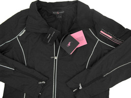 NEW $398 Polo Ralph Lauren Pink Pony Jacket!  L  Black  Pink Detail  Windbreaker - £156.90 GBP