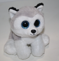 Ty Beanie Boos Buff Siberian Husky Plush 6" Dog Puppy Grey Gray Blue Spa... - $10.40