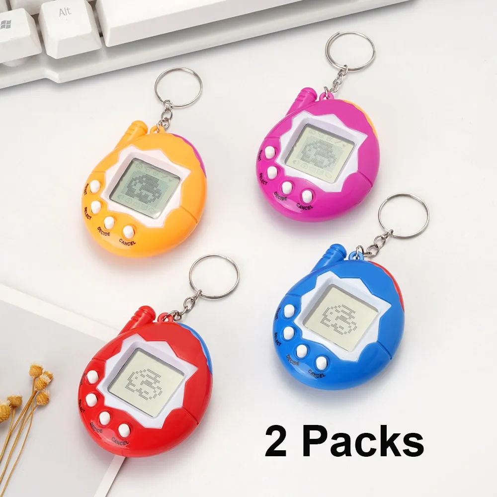 2 Packs Random Color Children Kid Virtual Pet Handheld Training Game Electronic - £9.11 GBP