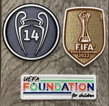 Real Madrid 2021/22 UEFA Champions League 14 Times Winners Gold Patch Set - £19.93 GBP