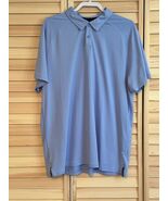 RHONE Delta Pique Polo Shirt Men XXL Light Blue Short Sleeve Tencel Performance - $22.00
