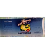 World Around Uncirculated Label For Unsweet Gratefruit Juice HB Paulk Gr... - $8.90