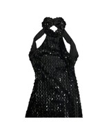 Black Sequins Formal Dress Size 3/4 Juniors Vintage 1980’s Maxi Key Hole... - $1,246.13 MXN