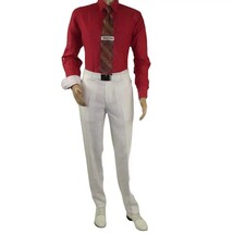 Adolfo Men's Linen Suit summer suit Breathable and comfortable C500 White image 9