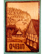 Wood Burning Plaque, Oybin, Germany Scene, RARE [e-01] - $183.98 MXN