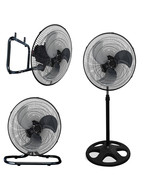 2pc 18&quot; 3 In 1 Oscillating Fan Pedestal Table Wall Mounted Stand 3 Speed... - £69.88 GBP