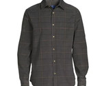 George Men&#39;s Corduroy Shirt with Long Sleeves, Charcoal Sky Plaid Size M... - $18.80
