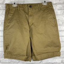 Aeropostale Flat Front Chino Walking Shorts Men&#39;s Size 30 Tan Brown - £13.59 GBP