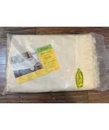 Vintage TABLECLOTH Cream Color 66x86 SLEATER Splendor Fabric Soil Releas... - $40.72 CAD