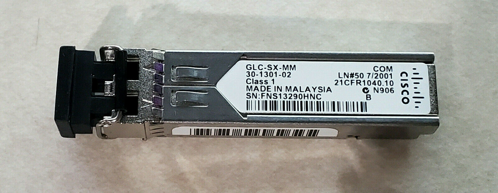 Cisco GLC-SX-MM SFP Fiber Transceiver 30-1301-02 - $4.95