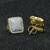 1.85Ct Rotondo VVS1/D Diamante Orecchini a Lobo a Grappolo 14K Finitura ... - $88.16