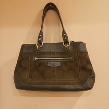 Coach Penelope Signature Shopper Satchel Tote Bag 14422 Brown - $65.00