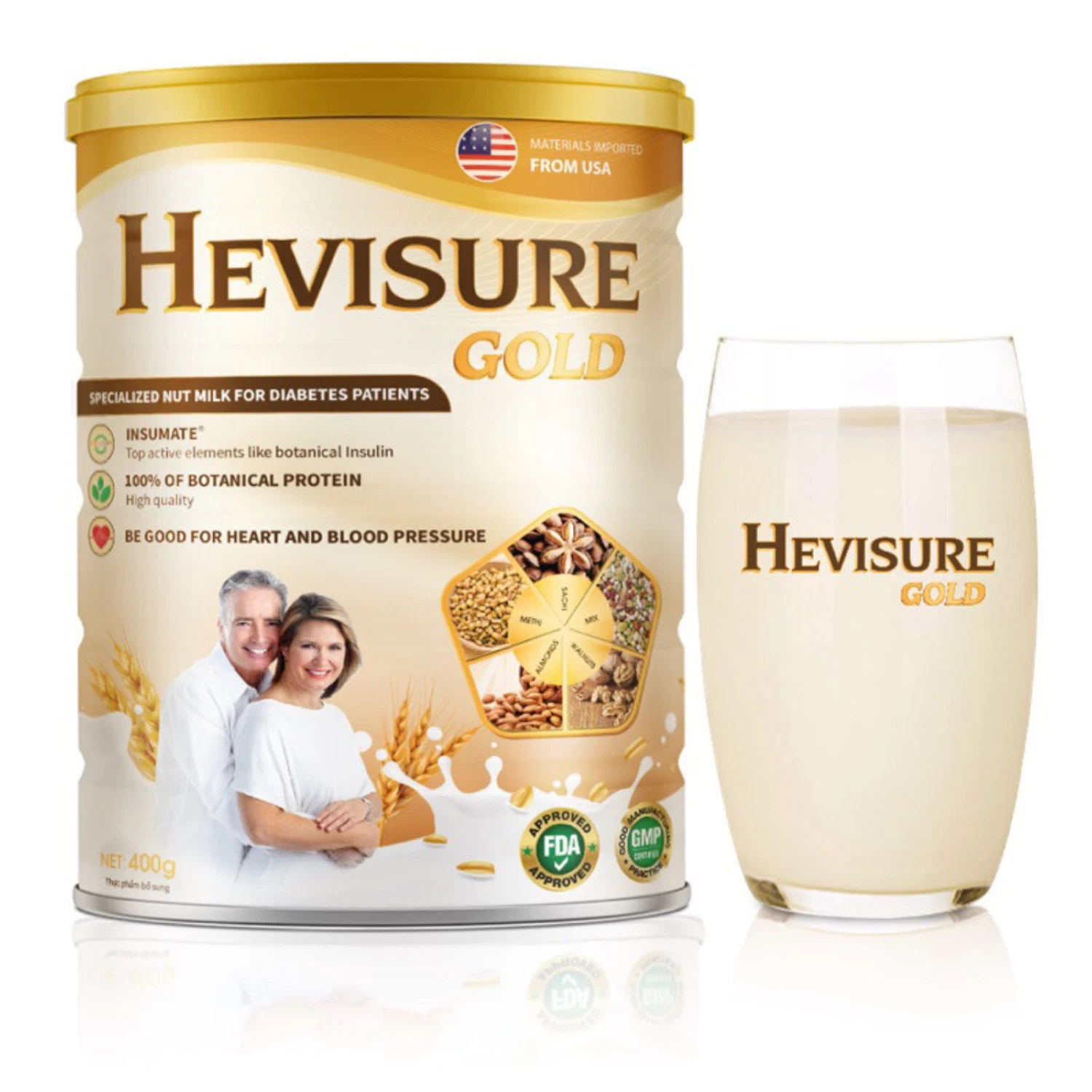 4X Hevisure Gold Milk 400g-Premium Nutritional Plant Based Vege friendly... - $210.00