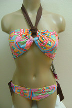 New Reef Retro 2 Pc Set Bandeau Bikini Swimsuit S &amp; L - £35.52 GBP