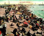 Crowded Beach Scene Southsea Beach Wales England UK 1912 DB Postcard - $3.71
