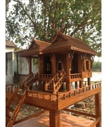 Thai Spirit House SanPhraPhum Bouddhiste Teck de sculpture sur bois,... - $2,123.41