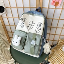 Cute Cartoon Teen School Bags for Girls Backpack Women Middle Student High Bookb - £36.32 GBP