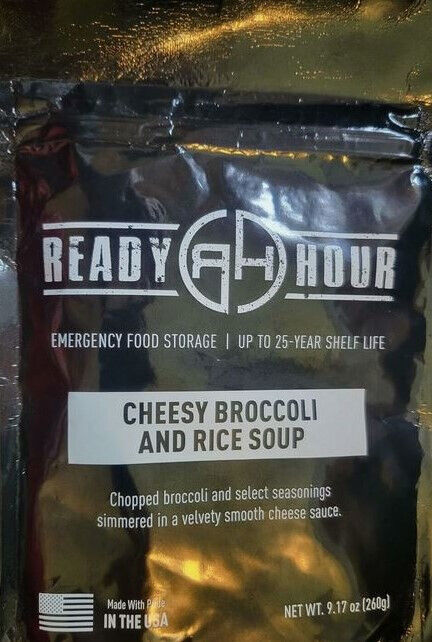 Primary image for Cheesy Broccoli & Rice Soup Emergency Survival Food Pouch Kit 25 Year Shelf Life
