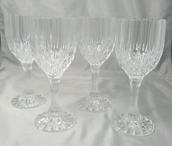 Cristal D&#39; Arques Durand Bretagne Wine Glass Set Vintage Clear Cut Cryst... - $28.01