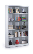 Squares White Gloss Triple Bookcase - £241.69 GBP