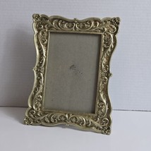 Champagne Gold Ornate Floral Scroll Picture Frame Shabby Holds 5x7 Cottagecore - £19.42 GBP