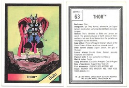 Marvel Universe Series 1 Trading Card #63 Thor 1987 Comic Images NEAR MINT - £18.82 GBP