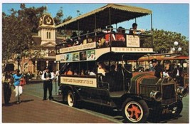 Postcard Bus Disneyland Omnibus Double Decker Anaheim California - £2.18 GBP