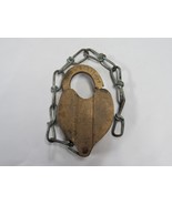 Vintage Hansl MFG Co 11-77 Railroad Lock CRI &amp; PRR Brass 4&quot; No Key - $29.69