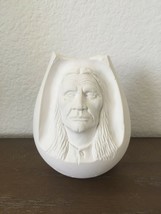 Native American Indian Old Man Head Bust Casting Carving Plaster Sculpture - £51.95 GBP