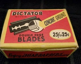 VINTAGE DICTATOR DOUBLE EDGE BLADES MADE IN NEW YORK, NY (66 BLADES) - £29.68 GBP