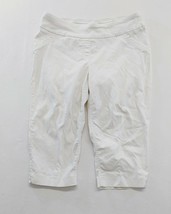 Carroll Reed Women&#39;s Pull On Capri Pants Size 14P White Stretch Cropped ... - $7.92