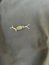Sterling Silver Double Side two arrow with Turquoise Center Pendant Charm - $18.69