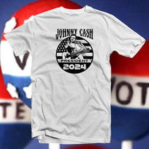 Johnny Cash President 2024 COTTON T-SHIRT Political Satire Vote Folsom P... - $17.79+