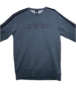 Mens Grey Adidas Medium Long Sleeve Pull Over, Shirt, Three Black Stripes - $59.07