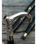 Vintage Wooden Walking Stick Brass Derby Handle Walking Cane For Senior ... - £55.83 GBP