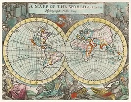 11966.Decoration Poster.Home interior design.Room wall decor.Old World map - $23.97 CAD+