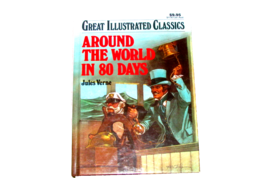 Around The World In 80 Days Jules Verne Great Illustrated Classics 239 Pgs - $6.93