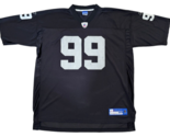 Vintage Reebok Jersey Oakland Raiders Warren Sapp 99 Black NFL Size 2XL - $39.59