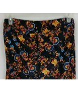 New LuLaRoe Tall &amp; Curvy Black With Colorful Jungle Floral Design - £12.42 GBP
