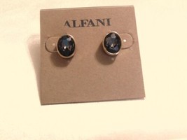 Alfani 3/8&quot; Gold Tone Simulated Grey Diamond Stud Earrings L484 - £5.40 GBP