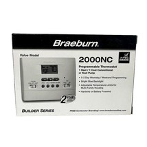 Braeburn 2000NC Programmable Thermostat Builder Series 1 Heat/  1 Cold - £27.62 GBP
