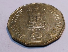India 2 Rupees 2000  Coin - $116.51 MXN