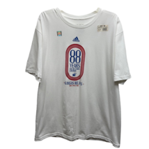 University Of Kansas Jayhawks Adidas Men Shirt White Crew Short Sleeve XL New - £18.97 GBP