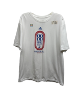 University Of Kansas Jayhawks Adidas Men Shirt White Crew Short Sleeve X... - £18.54 GBP