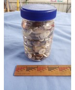 Pint Jar of Mixed Buttons, misc items- Estate - $8.50